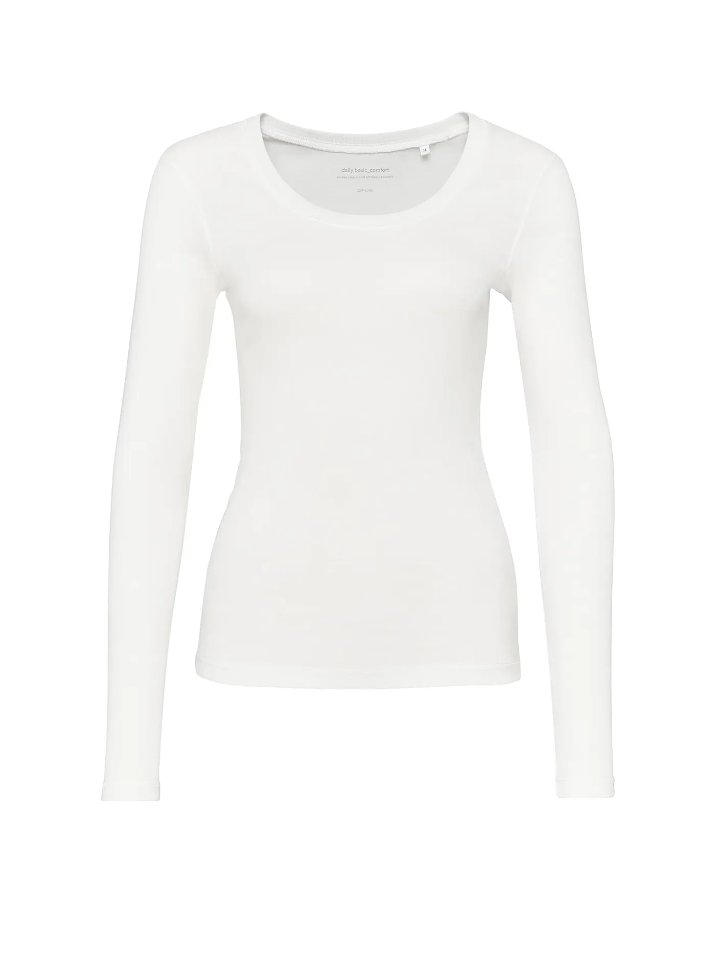 OPUS | Langarmshirt SORANA | weiss
